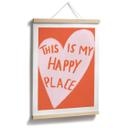 Póster Diciendo Este es mi lugar feliz con corazón - Fritsch