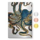Geborsteld Alu-Dibond met goud-, zilver- & kopereffect - Gouden octopus - SpaceFrog Designs