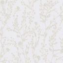 Papel pintado no tejido Ramas en flor gris blanco - papel pintado floral - papel pintado motivo floral