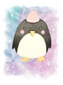 Poster Kvilis Pinguin + Gepersonaliseerde Tekst