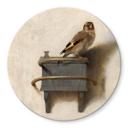 Tableau en verre Fabritius - Le chardonneret - Rond