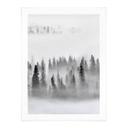 Póster bosque nuboso en blanco y negro - Xu