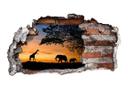 3D Wallsticker afrikansk solnedgang