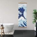 Tekstil plakat Hokusai - Den store bølge - Panorama