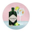 Póster Cóctel Gin Tonic - Lizde - Redondo