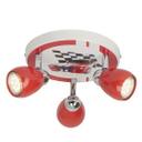 Deckenleuchte Martha, rot, 11 x 31 cm, Metall Strahler