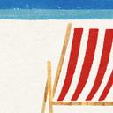 Fotomural de playa - Tumbona con vistas al mar - Rivers