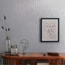 Papel pintado efecto lino Gris suave - papel pintado no tejido para un ambiente elegante