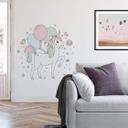 Sticker mural Kvilis - Illustration Licorne aux ballons