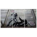 3 stykke lærredstryk, Banksy lærredstryk Street Art