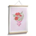Póster Signo de Venus con flores