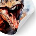 Dinosaur Wallsticker T-Rex: Det vilde ansigt fra forhistorisk tid - Jaszke - Round