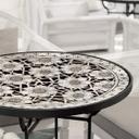 Plateau de table en verre - Fleurs victoriennes - Rond