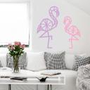 Muursticker Origami Flamingo