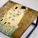 Plateau de table en verre - Klimt - Le baiser - Carré - 60x60 cm