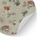 Vinilo decorativo cervatillo y amigos del bosque - animales para niños - verde - Kikki Belle - Redon