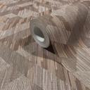 Papel pintado no tejido efecto madera 3D casa de campo mate en marrón