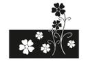 Matteret glas - Blomster