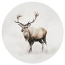 Vinilo decorativo Ciervo en invierno blanco - Magnusson - Redondo