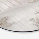 Wanddecoratie Bos aan het meer in beige mist - Ms Tiff - Alu-Dibond Rond