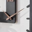 Holz-Wanduhr | MDF | mattschwarz, quadratisch, 40x40 cm