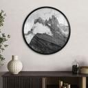 Póster vista de los Alpes - paisaje montañoso de los Dolomitas