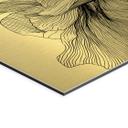 Geborsteld Alu-Dibond met goud-, zilver- & kopereffect - Florale lijnkunst - Treechild