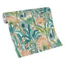 Blomstertapet, blomstertapet, Erismann Martinique turkis non-woven tapet