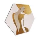 Hexagon Dibond Kubistika - Lady in Gold
