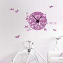 Wallsticker Qui vivra verra Wanduhr - 87x53 cm