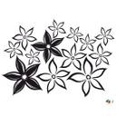 Sticker mural - Vrille de fleurs 6 Cœur (bicolore)