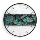 Horloge murale en verre - Succulentes 