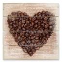 Cuadro de madera I love Café - 40x41,5 cm