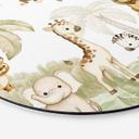 Vægcirkel Oliver Robins - Animals and Palm Trees – print på aluminium (Alu-Dibond)