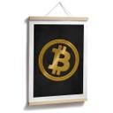 Plakat med Bitcoin-logo