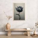 Cuadro de madera tulipán aterciopelado en negro - Paksoylu