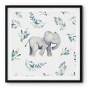 Plakat Sød babyelefant mellem boho-grene - UN Designs