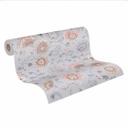 Klassisk blomstertapet grå pink - non-woven natur - plantetapet