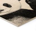 Cuadro de madera Panda ondulante - Korenkova
