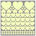 Wallsticker Baby elefant med hjerter (Rosa) som er selvoplysende i mørke - vægprint