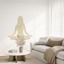 Wallsticker yoga siddende stilling af den kloge silhuet monokrom