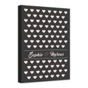 Lienzo + texto personalizado - Corazones