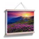 Póster Puesta de sol en la montaña