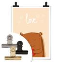 Póster Oso Amor Fuerte
