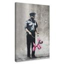 Canvasbillede Banksy - Police Guard Pink Balloon Dog
