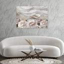 Canvasbillede, Beige blomster i blomst 3D