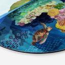 Tableau sur alu-Dibond rond - Goed Blauw - Sous l'eau