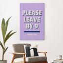 Lienzo Please leave by 9 - Fritsch