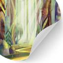 Vinilo decorativo Bosque encantado a la luz - DigitalArtsi - Redondo