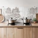 Spatscherm Bos met boslandschap in beige - Ms Tiff - Panorama
